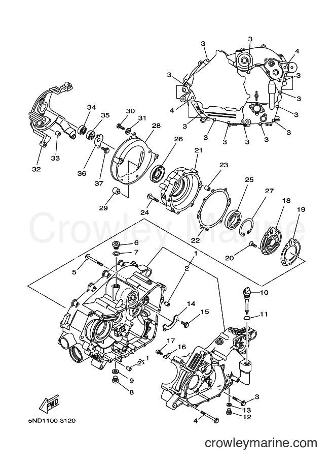 Yamaha Motors YFM450FAS (3C2E) [010] - CRANKCASE