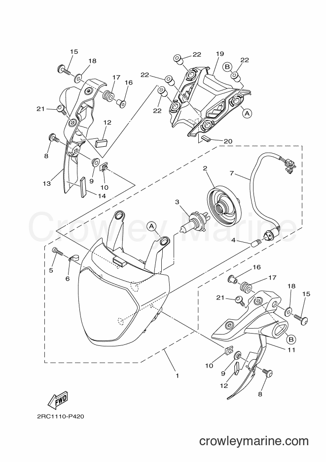 2015 Street Bike FZ07FC - FZ07FC (2RC2) [010] - HEADLIGHT