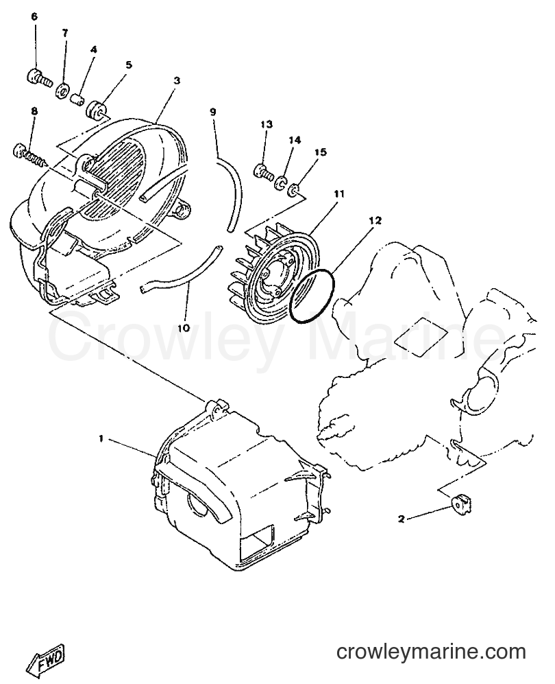 1996 Scooter YA50M - YA50M (3UG1) [999] - AIR SHROUD & FAN