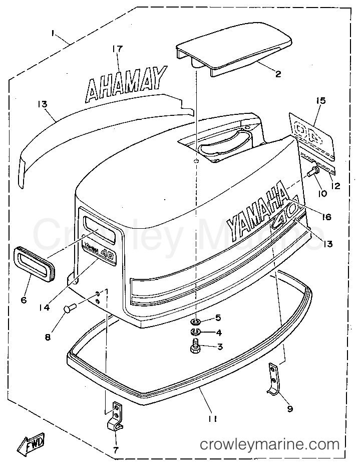 Yamaha Motors C40MSHT - TOP COWLING
