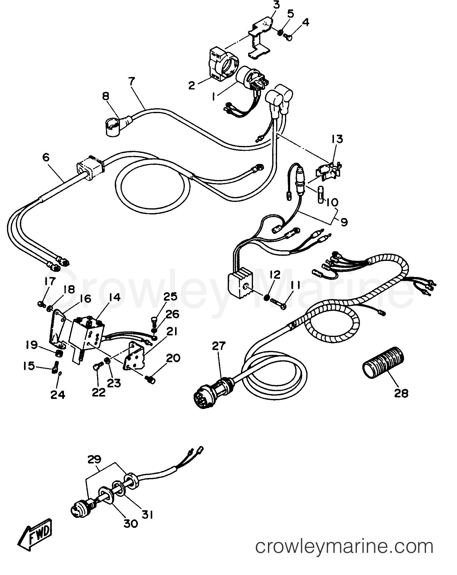 Yamaha Motors 25ESHU - STARTER ELECTRICAL (25EH 25ER)