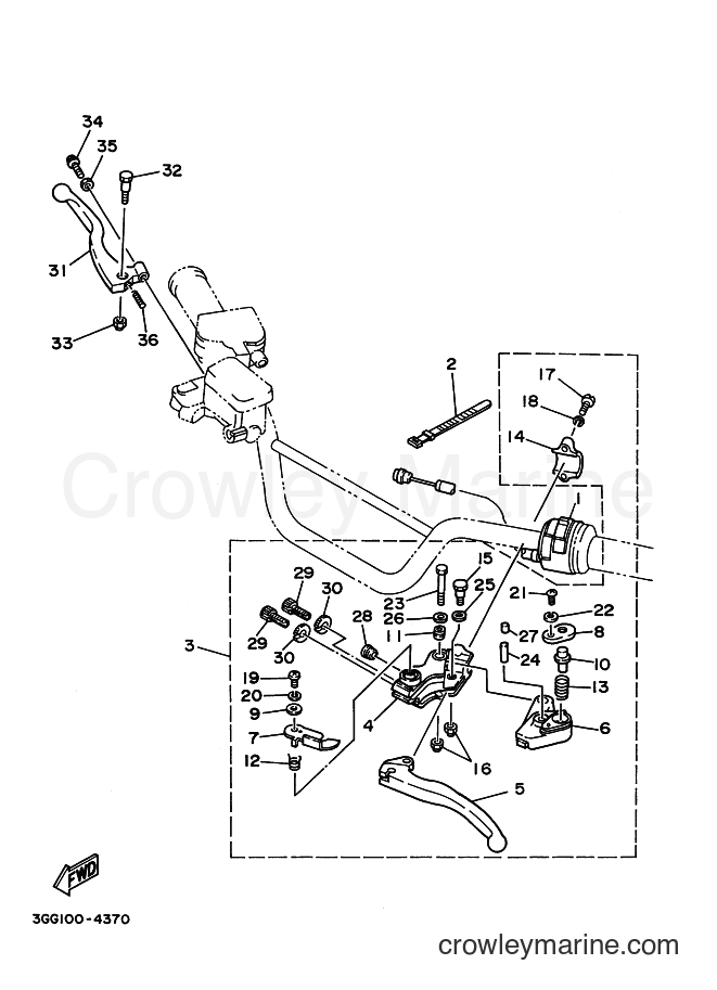 1998 ATV YFZ350 - YFZ350 (3GGV) [010] - HANDLE SWITCH. LEVER