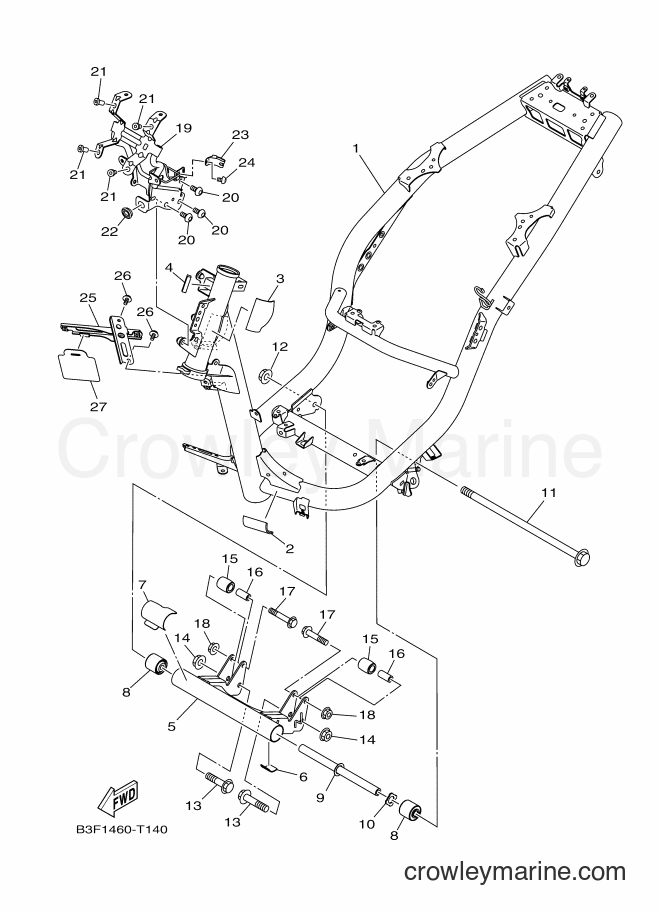 2018 Street Bike GDS125-I - GDS125-I (B3F1) [010] - FRAME