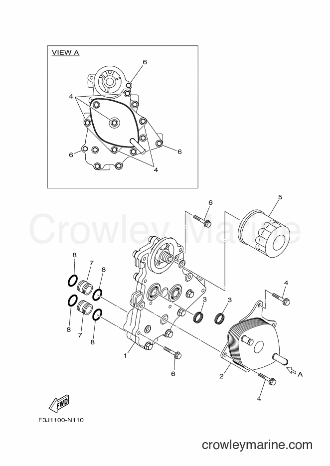 OIL COOLER - 2016 WaveRunner GX1800A-R GX1800A-R (F3K8) [010] | Crowley ...