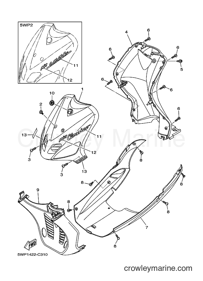 Yamaha Motors AL115S (5WP1) [010] - LEG SHIELD