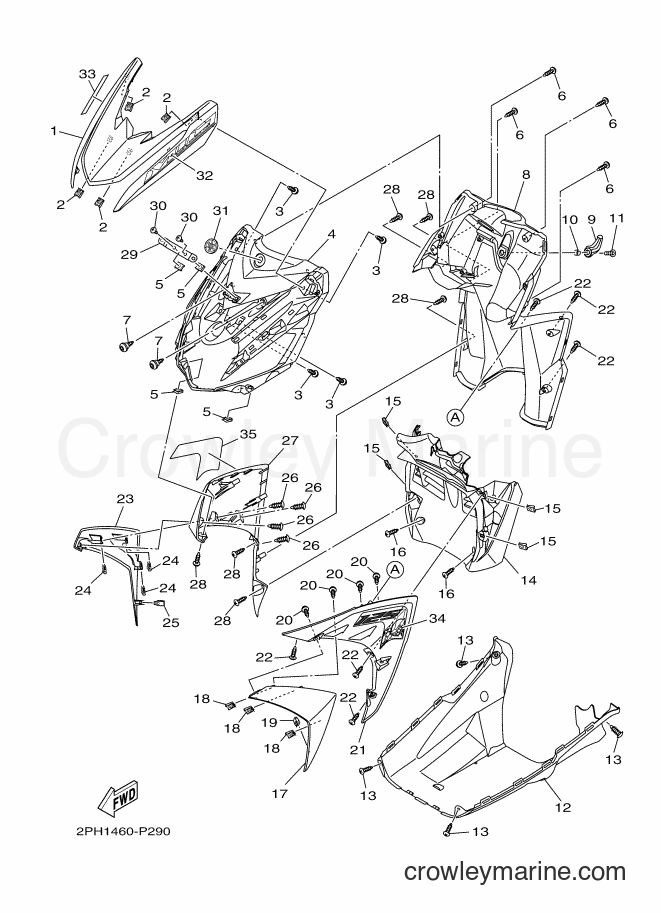 Yamaha Motors LNS125 (2PH1) [010] - LEG SHIELD