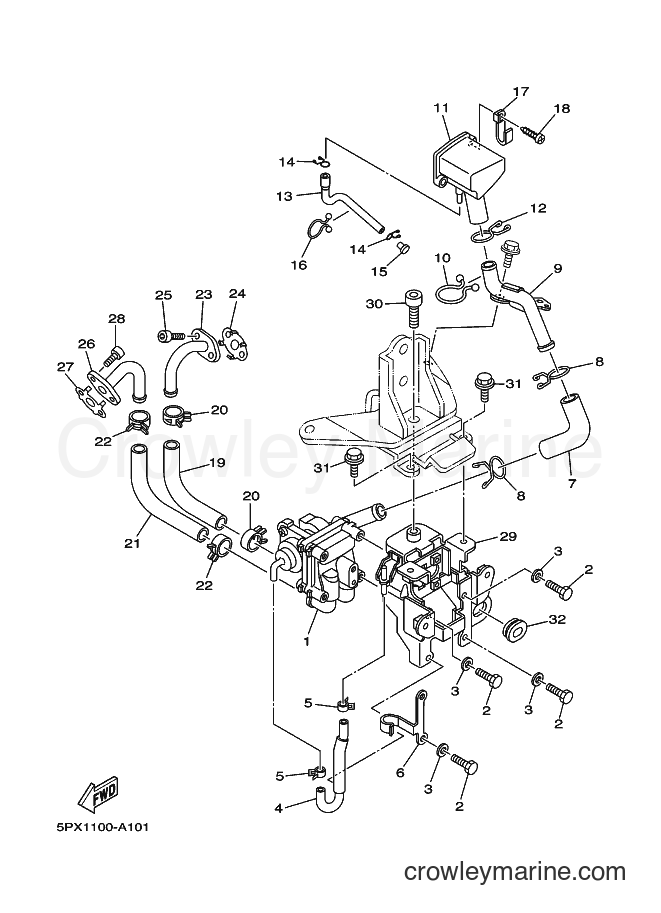 Yamaha Motors XV1700PC (2D81) [010] - AIR INDUCTION SYSTEM