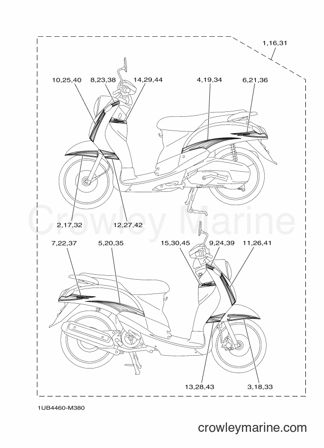 2013 Scooter AF115C - AF115C (1UB5) [010] - OPTIONAL PARTS 1