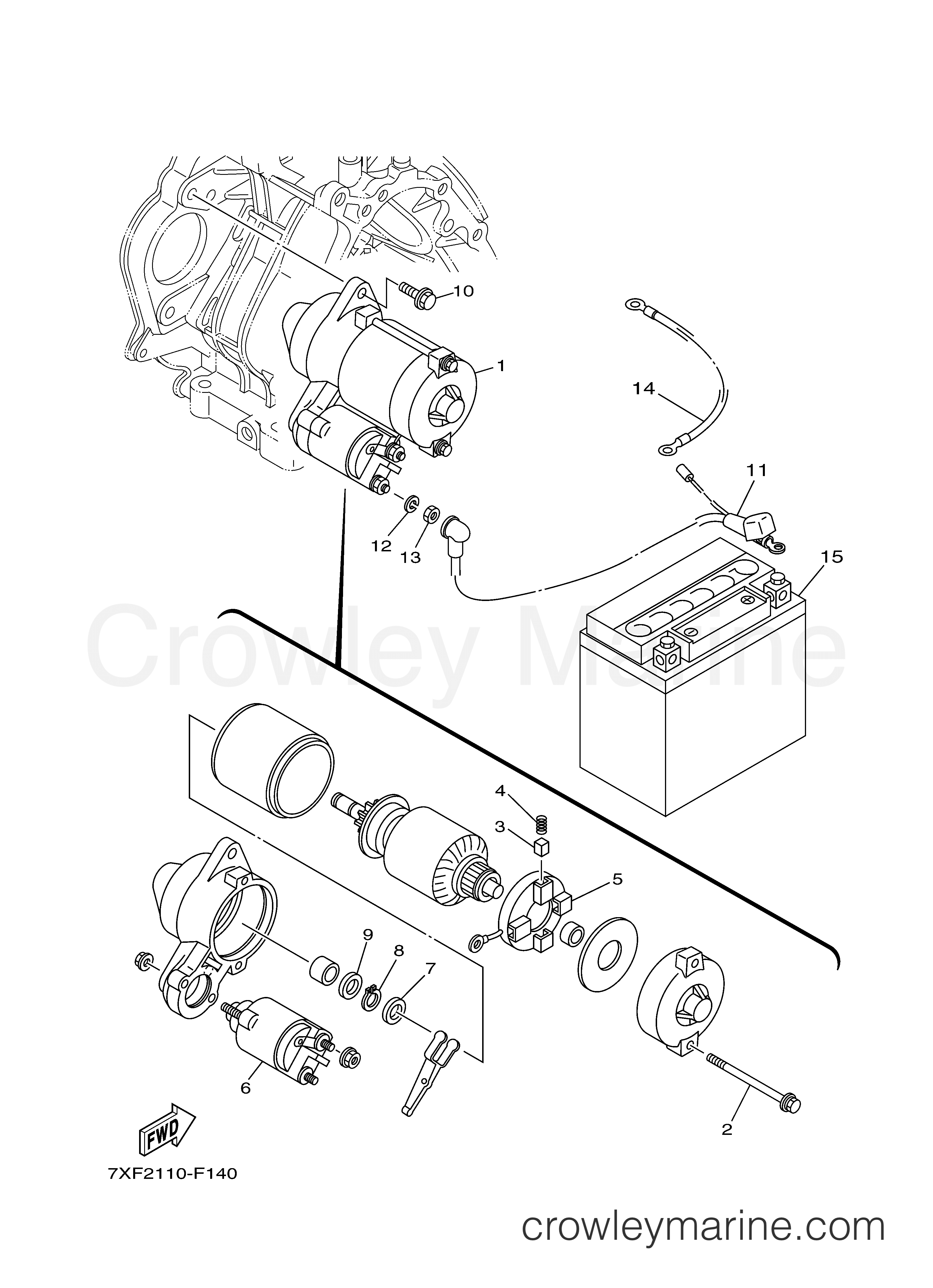 Yamaha Motors EF6300ISDE - STARTING MOTOR