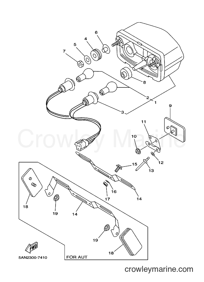 1998 Dirt Bike TDR125 - TDR125 (5AN4) [080] - TAILLIGHT