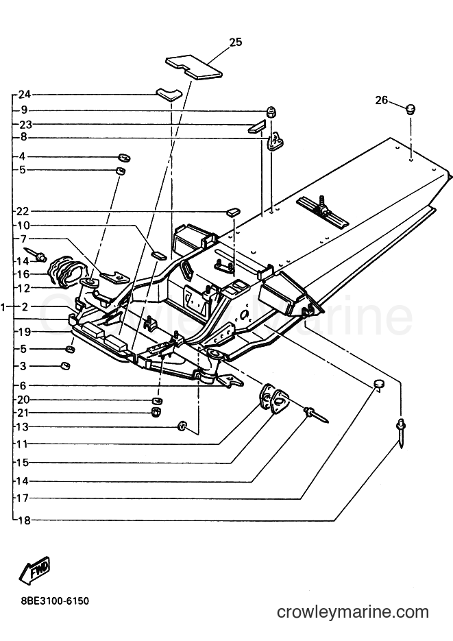 Yamaha Motors CS340E (8BE4) [020] - FRAME