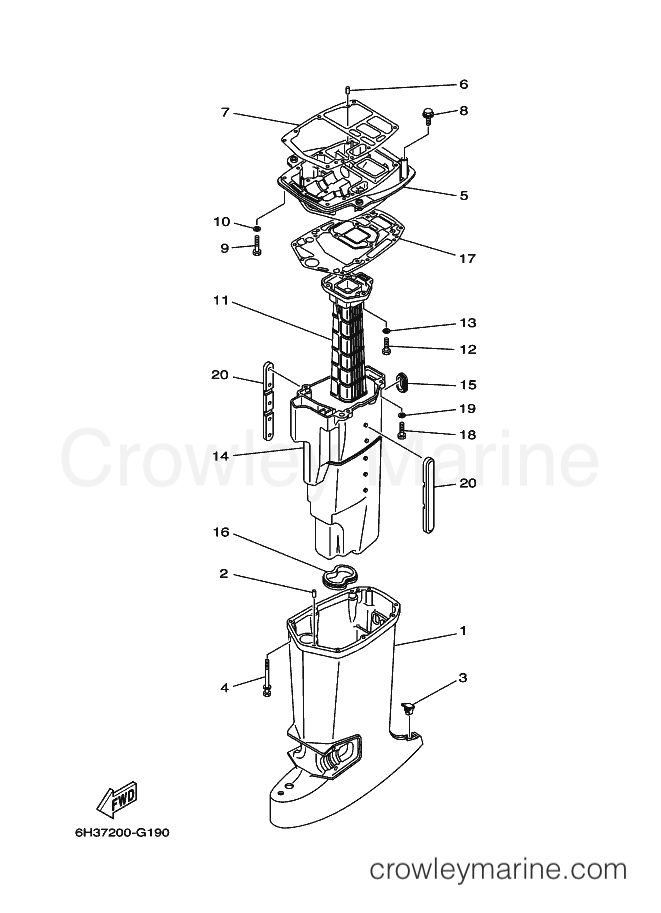 Yamaha Motors 60FETL (6H2N) [060] - UPPER CASING