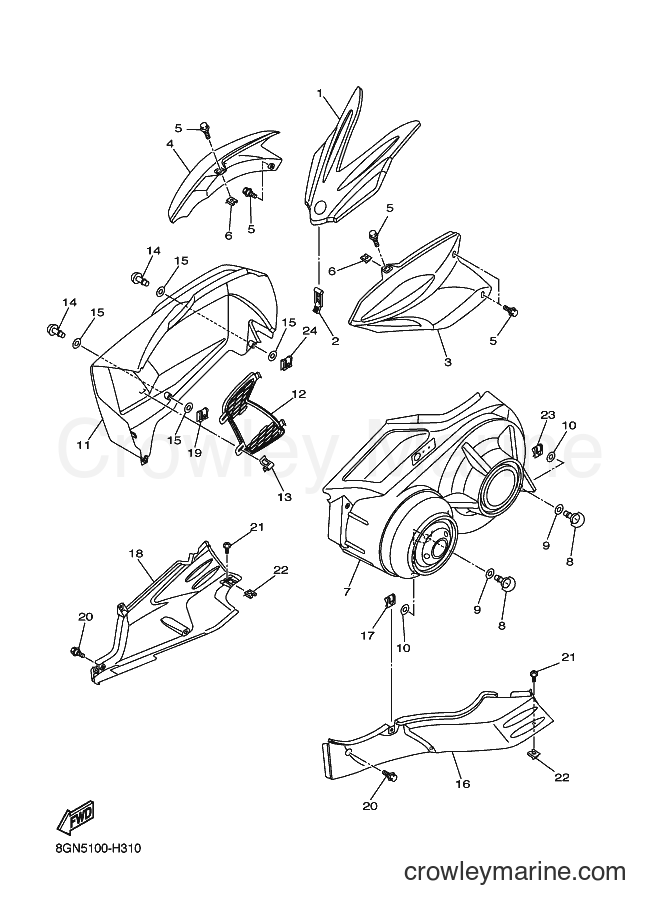 2009 Snowmobile RPZ50M - RPZ50M (8GP6) [010] - SHROUD