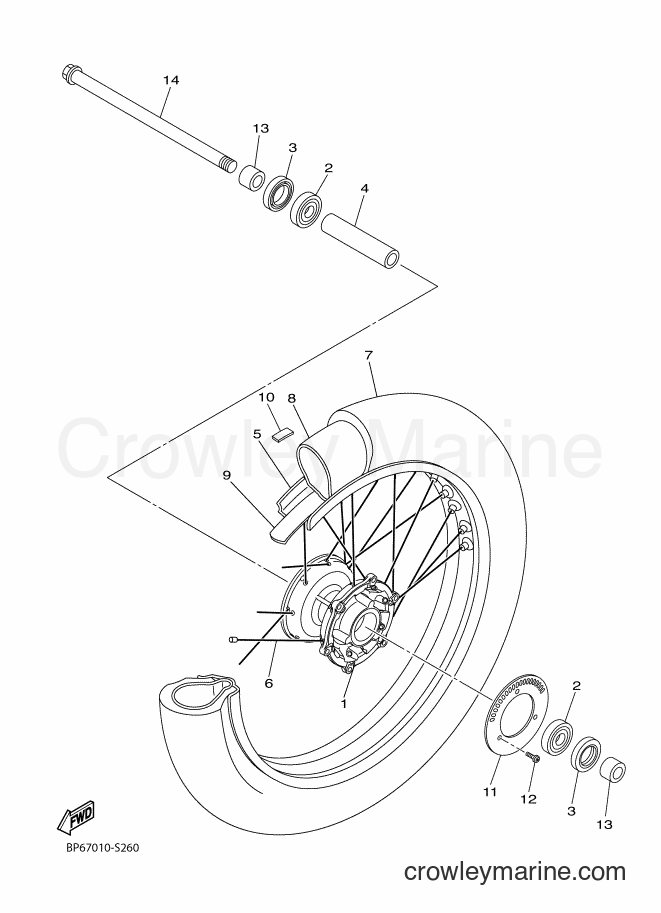 Yamaha Motors XVS950XR-A (BL36) [010] - FRONT WHEEL