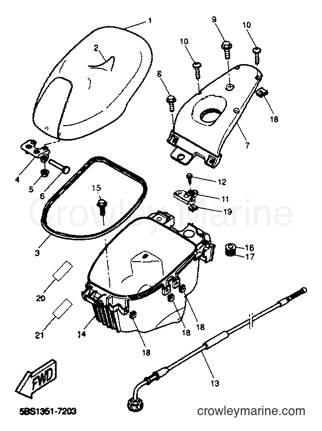 2001 Scooter YQ50 - YQ50 (5PU1) [020] - SEAT & CARRIER