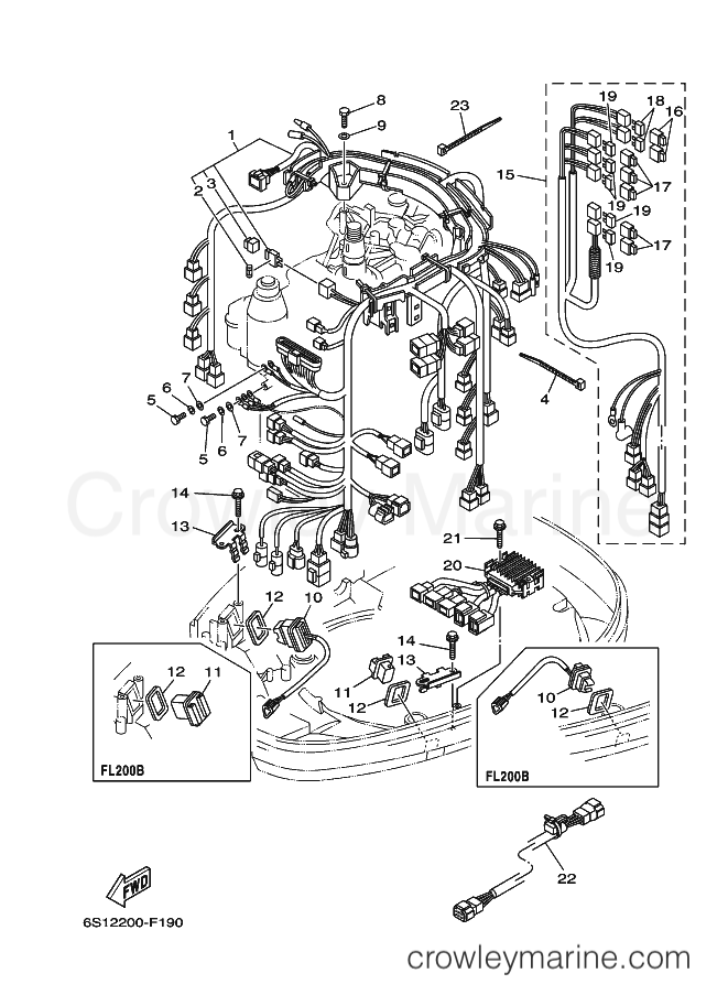 Yamaha Motors F200BETX (6S12) [050] - ELECTRICAL 3
