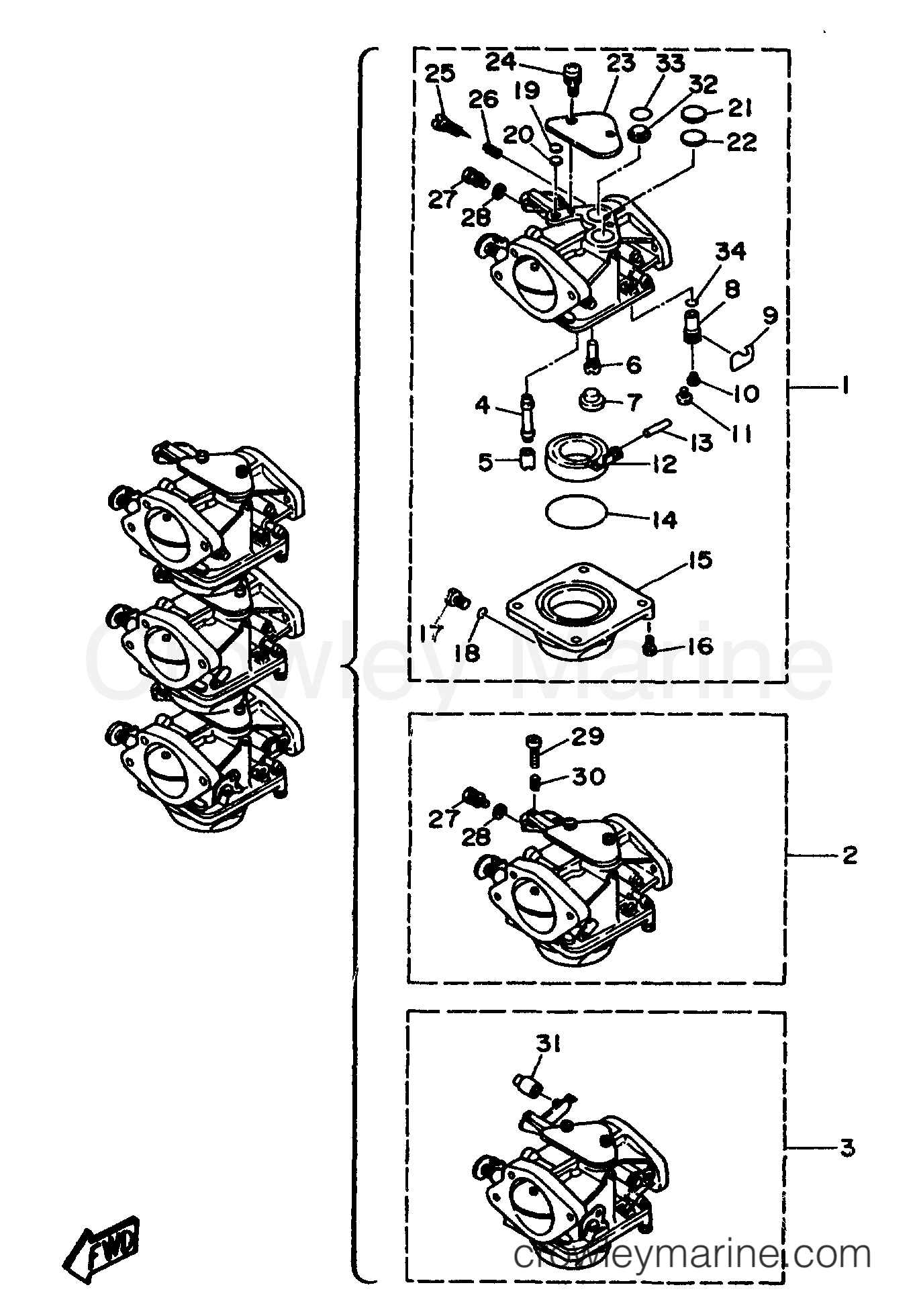 Yamaha Motors C60TLRX - CARBURETOR