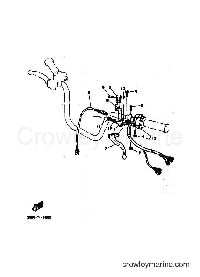 1992 ATV YFM100 - YFM100 (3GBB) [010] - HANDLE SWITCH & LEVER