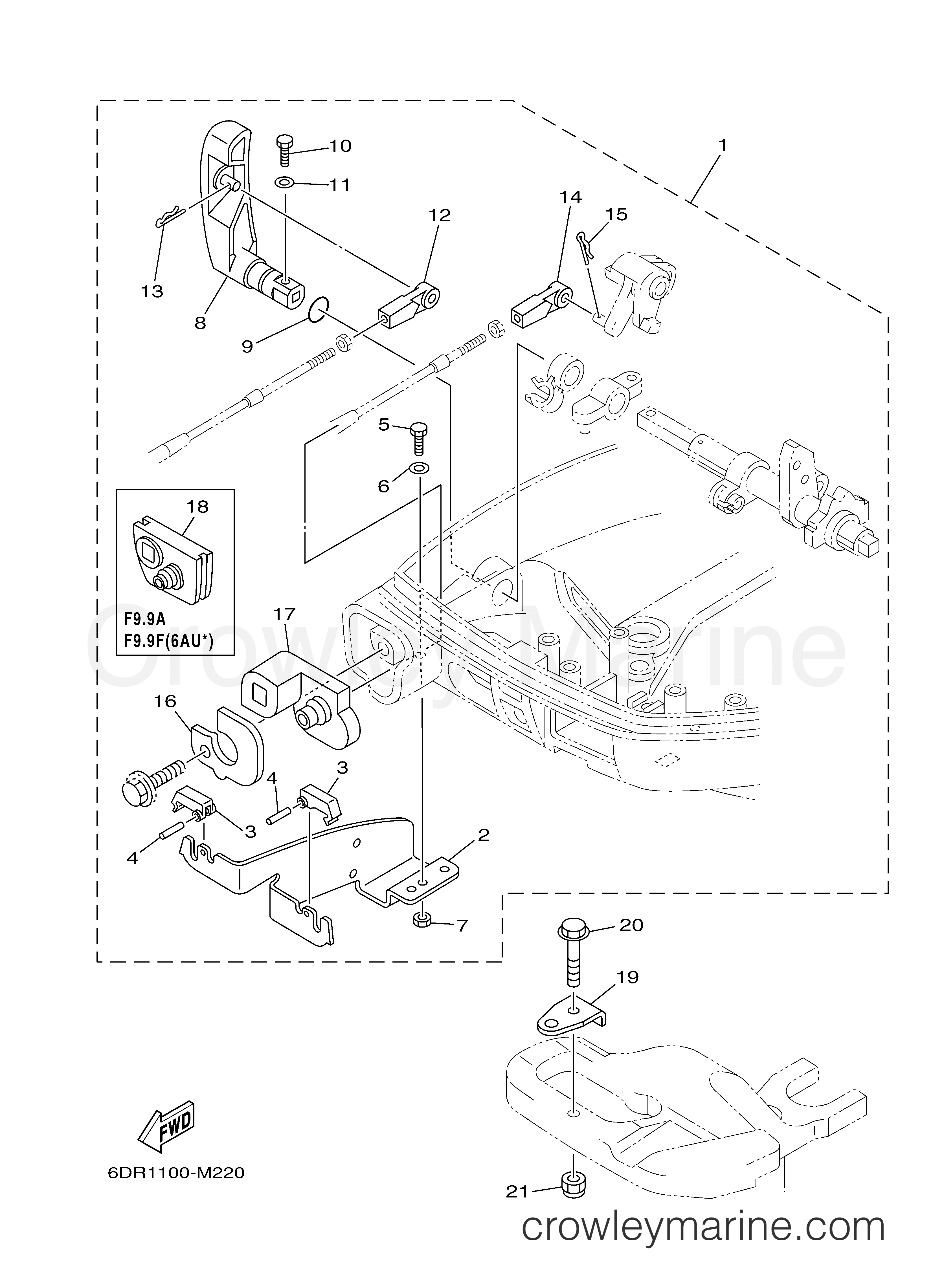 Yamaha Motors F9.9SMHB - REMO CON ATTACHMENT