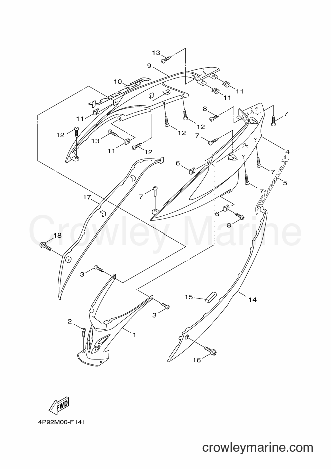 2007 Scooter XC125 - XC125 (4P92) [030] - SIDE COVER