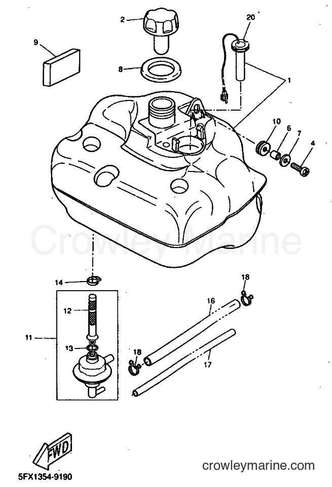 1999 Scooter CW50RS - CW50RS (5JK1) [010] - FUEL TANK