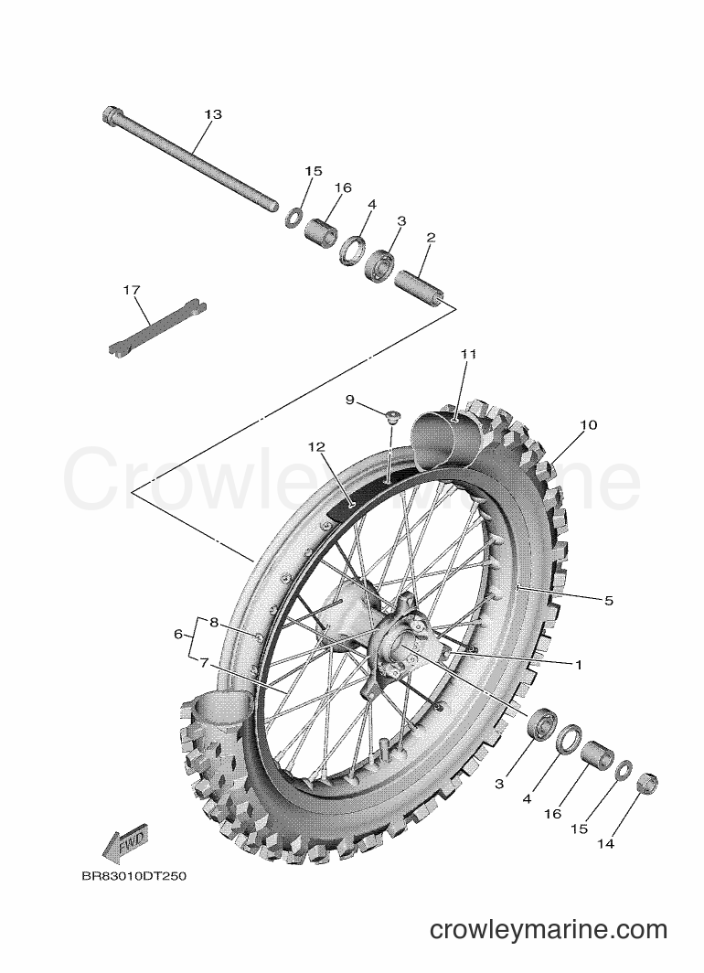 2018 Dirt Bike YZ65 - YZ65 (BR83) [010] - FRONT WHEEL