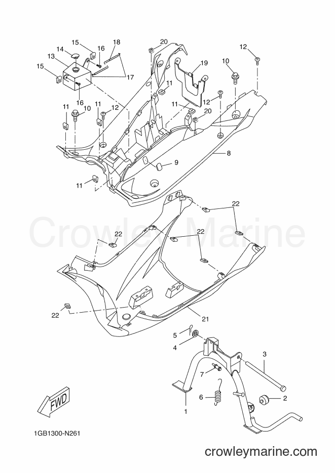 2016 Scooter NS50F - NS50F (1GB3) [080] - STAND & FOOTREST