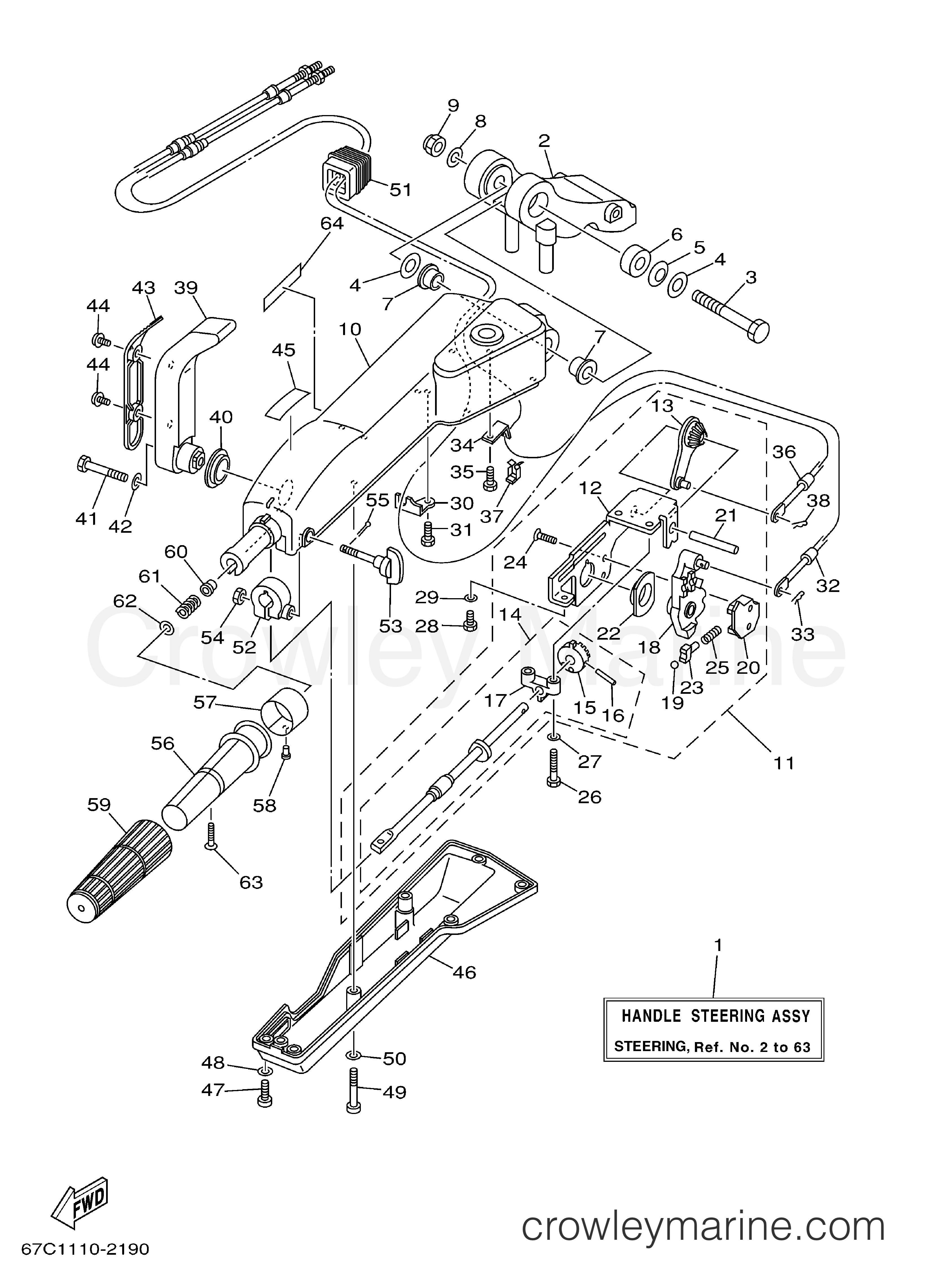 Yamaha Motors F30TLRC - STEERING