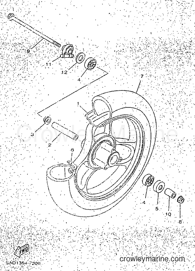 Yamaha Motors YN50 (5AD6) [010] - FRONT WHEEL