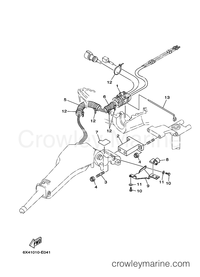 Yamaha Motors F75CEDL (6BC3) [080] - STEERING 3