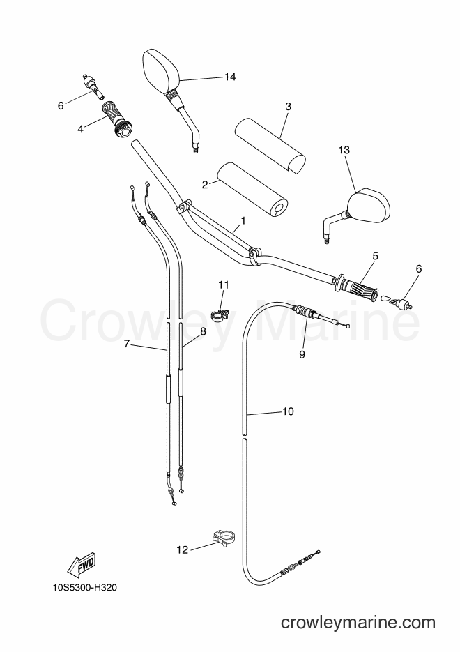 2011 Dirt Bike XT660X - XT660X (10S9) [020] - STEERING HANDLE & CABLE