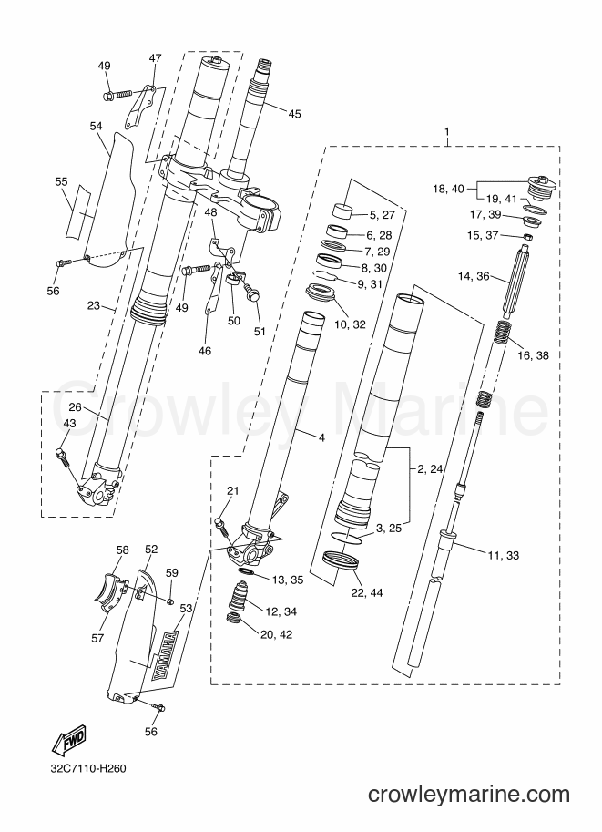 2009 Dirt Bike WR250R - WR250R (32CB) [010] - FRONT FORK