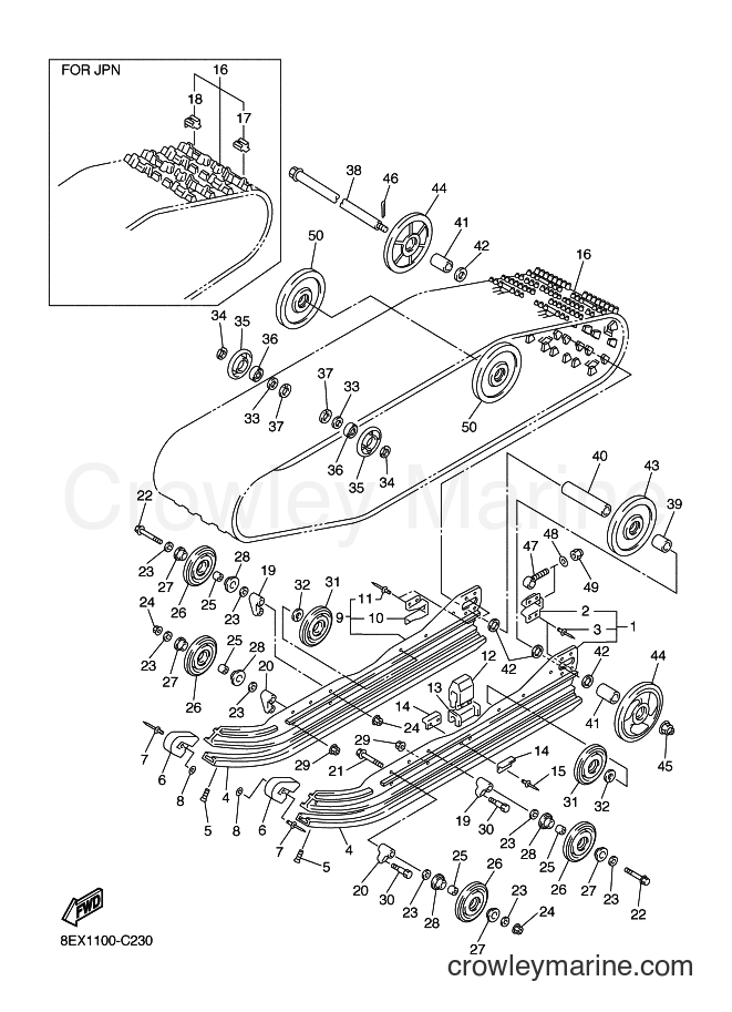 2004 Snowmobile SXV60 - SXV60 (8EX1) [020] - TRACK SUSPENSION 1