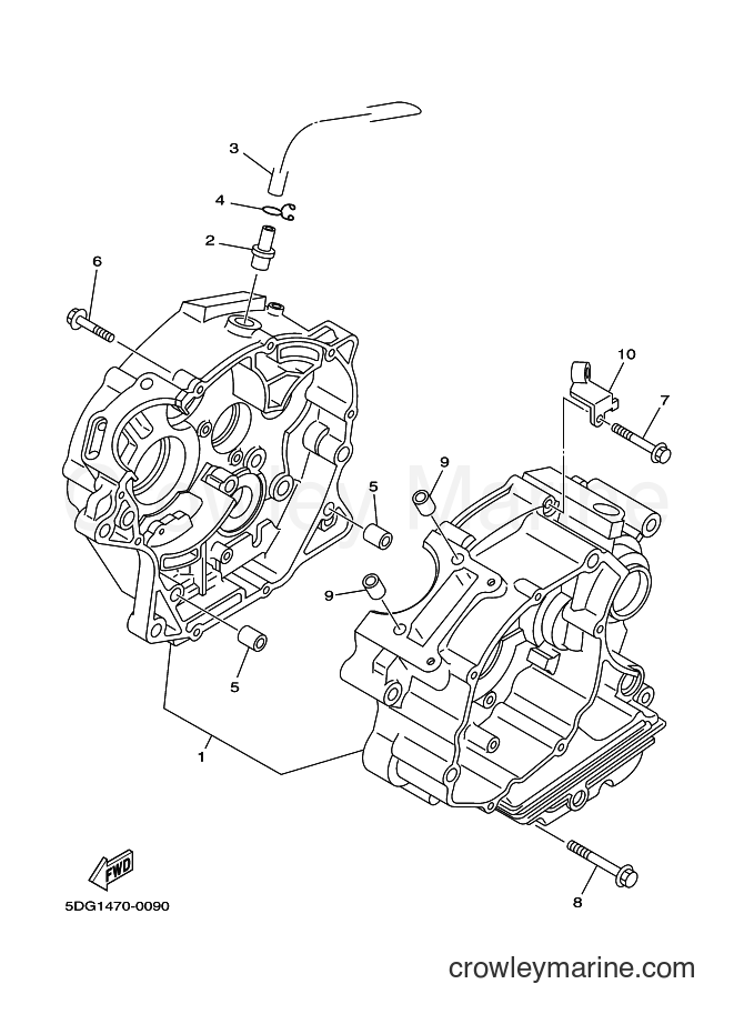 2003 Dirt Bike TT-R125 - TT-R125 (5HPF) [140] - CRANKCASE