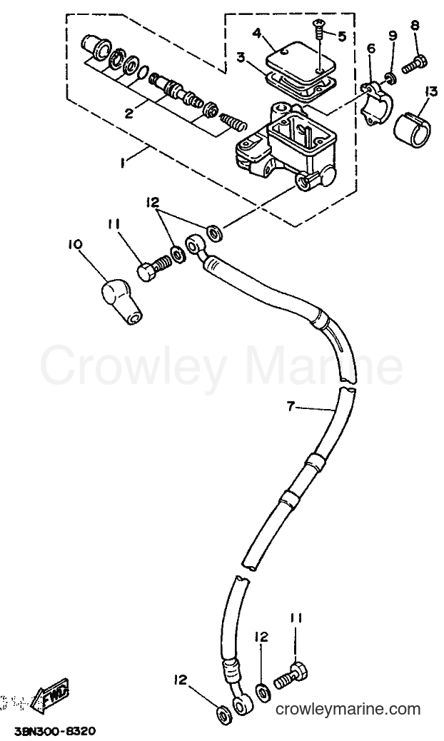 1989 Dirt Bike DT125R - DT125R (3PY2) [999] - FRONT MASTER CYLINDER