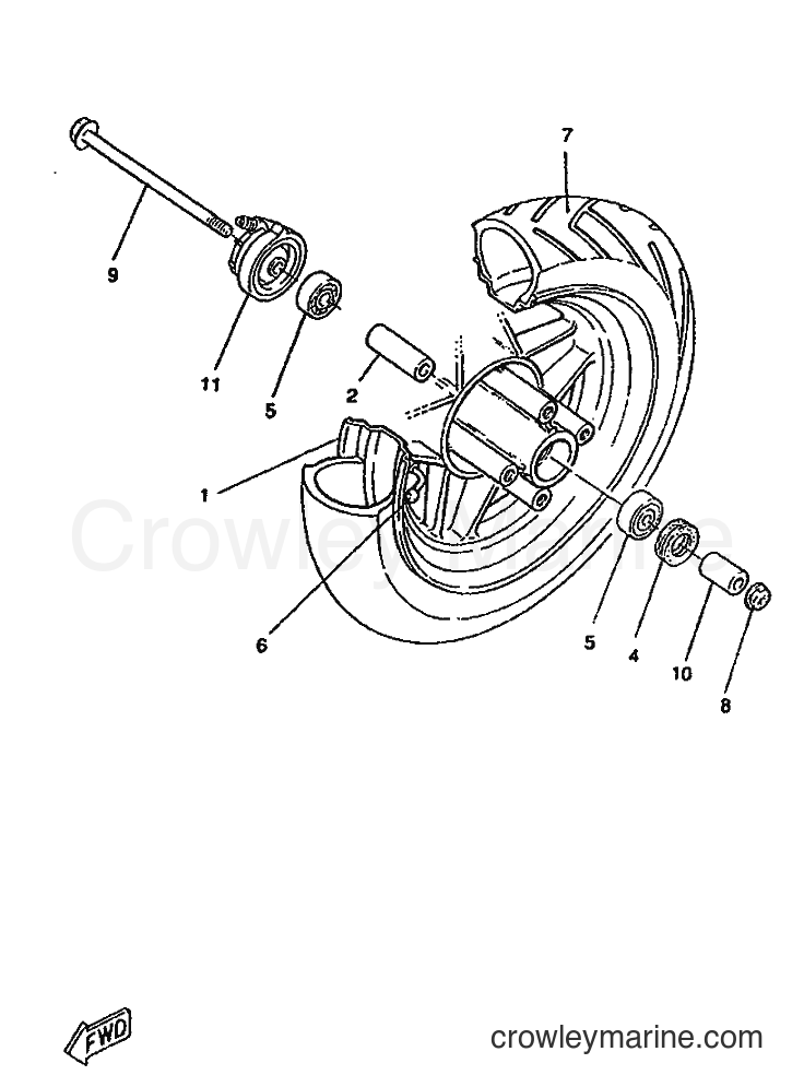 1996 Scooter CW50RSP - CW50RSP (4WL1) [999] - FRONT WHEEL