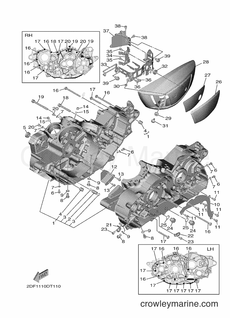 Yamaha Motors XV1900FDD (2DF4) [010] - CRANKCASE