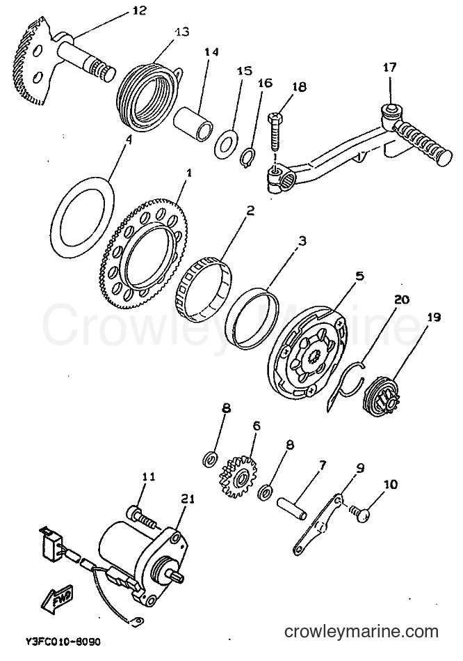 1998 Scooter CW50RSP - CW50RSP (4URG) [010] - STARTER