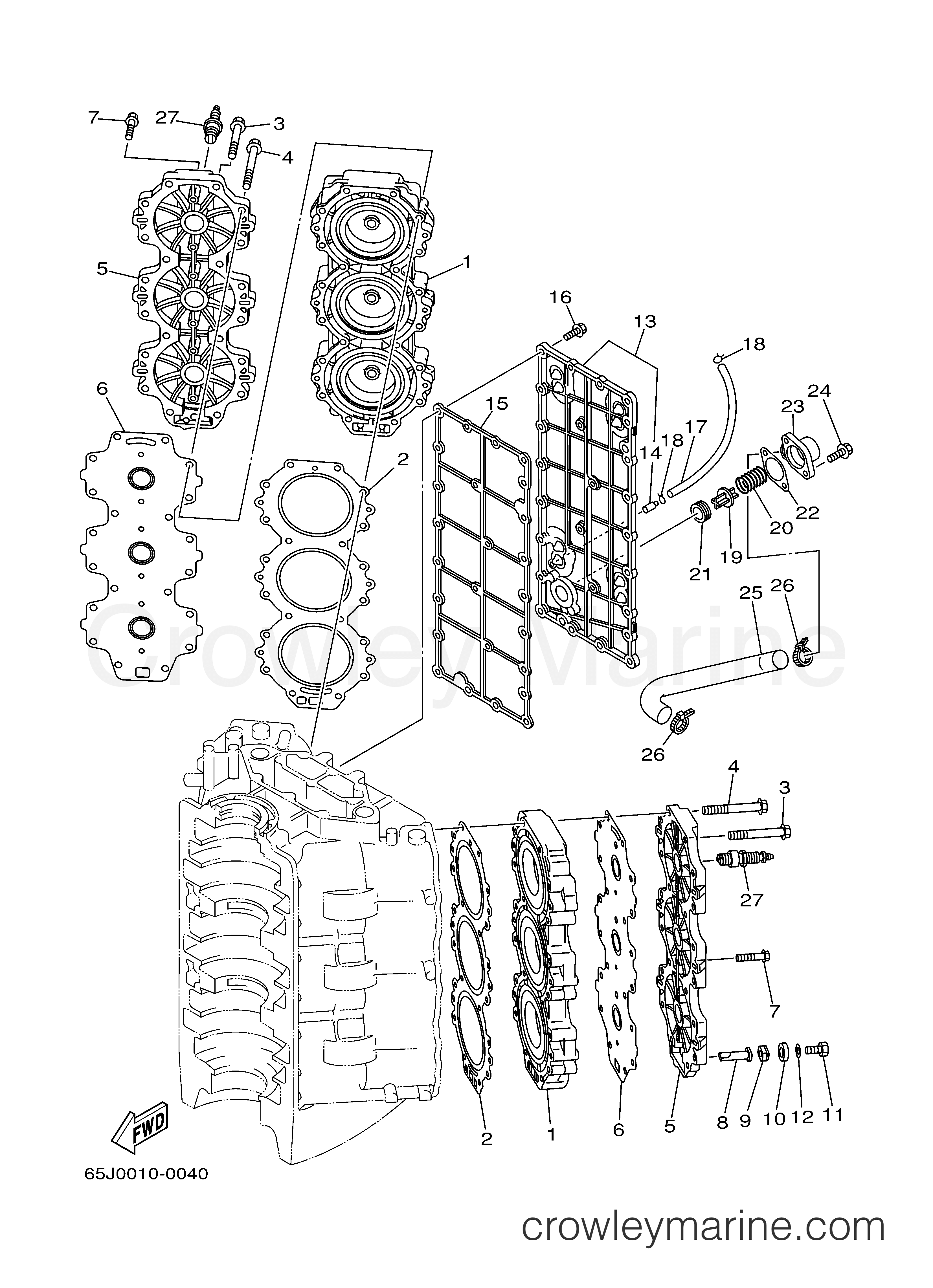Yamaha Motors VX250TLRB - CYLINDER CRANKCASE 2