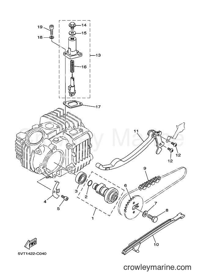 2004 Scooter T110C - T110C (5VT4) [010] - CAMSHAFT & CHAIN