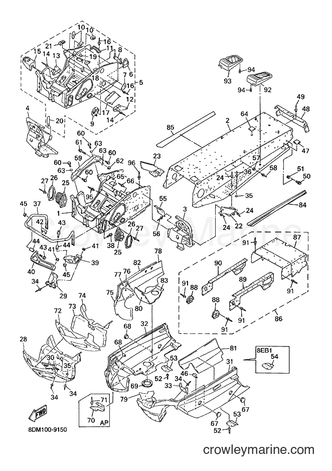 1999 Snowmobile VT700 - VT700 (8DM2) [030] - FRAME