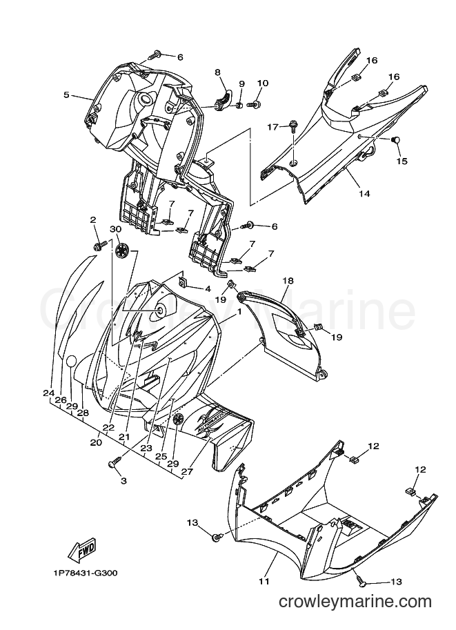 2008 Scooter AT115 - AT115 (1P79) [010] - LEG SHIELD