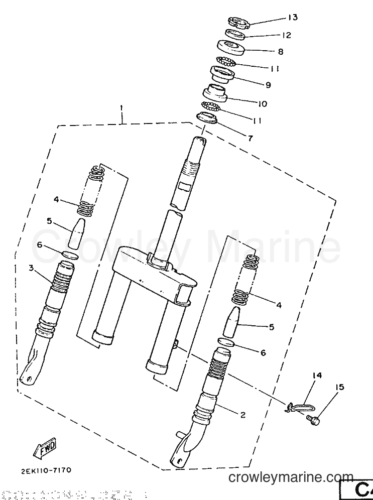 1987 Scooter SH50 - SH50 (2NM) [999] - FRONT FORK