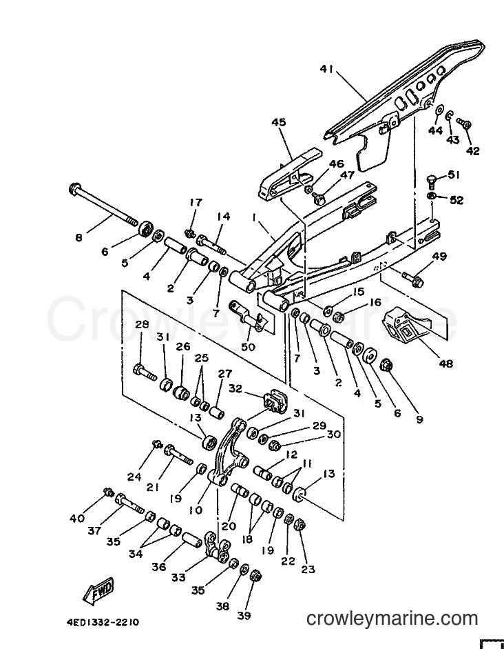 1992 Scooter DT80LC - DT80LC (4ED1) [999] - REAR ARM