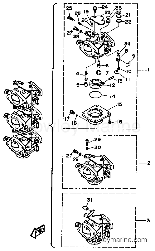 Yamaha Motors 50ELH - CARBURETOR