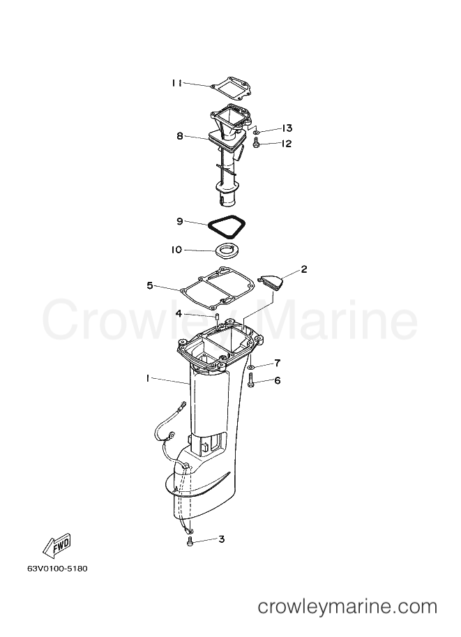 Yamaha Motors 9.9F (63V) [99A] - UPPER CASING
