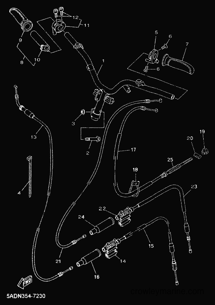 Yamaha Motors YN50 (5ADV) [010] - STEERING HANDLE & CABLE