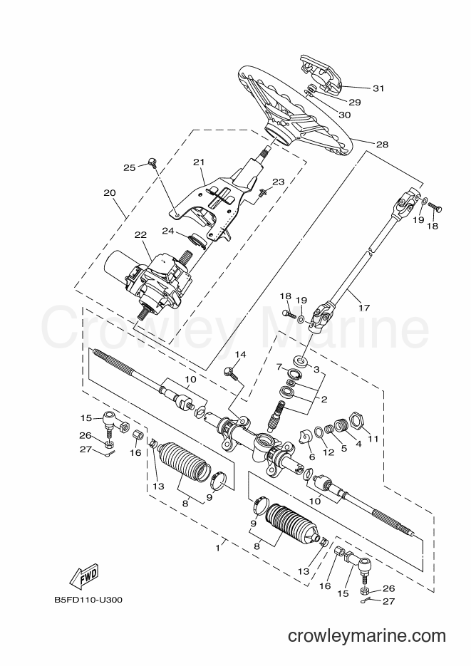 Yamaha Motors YXM700E (B5FK) [010] - STEERING
