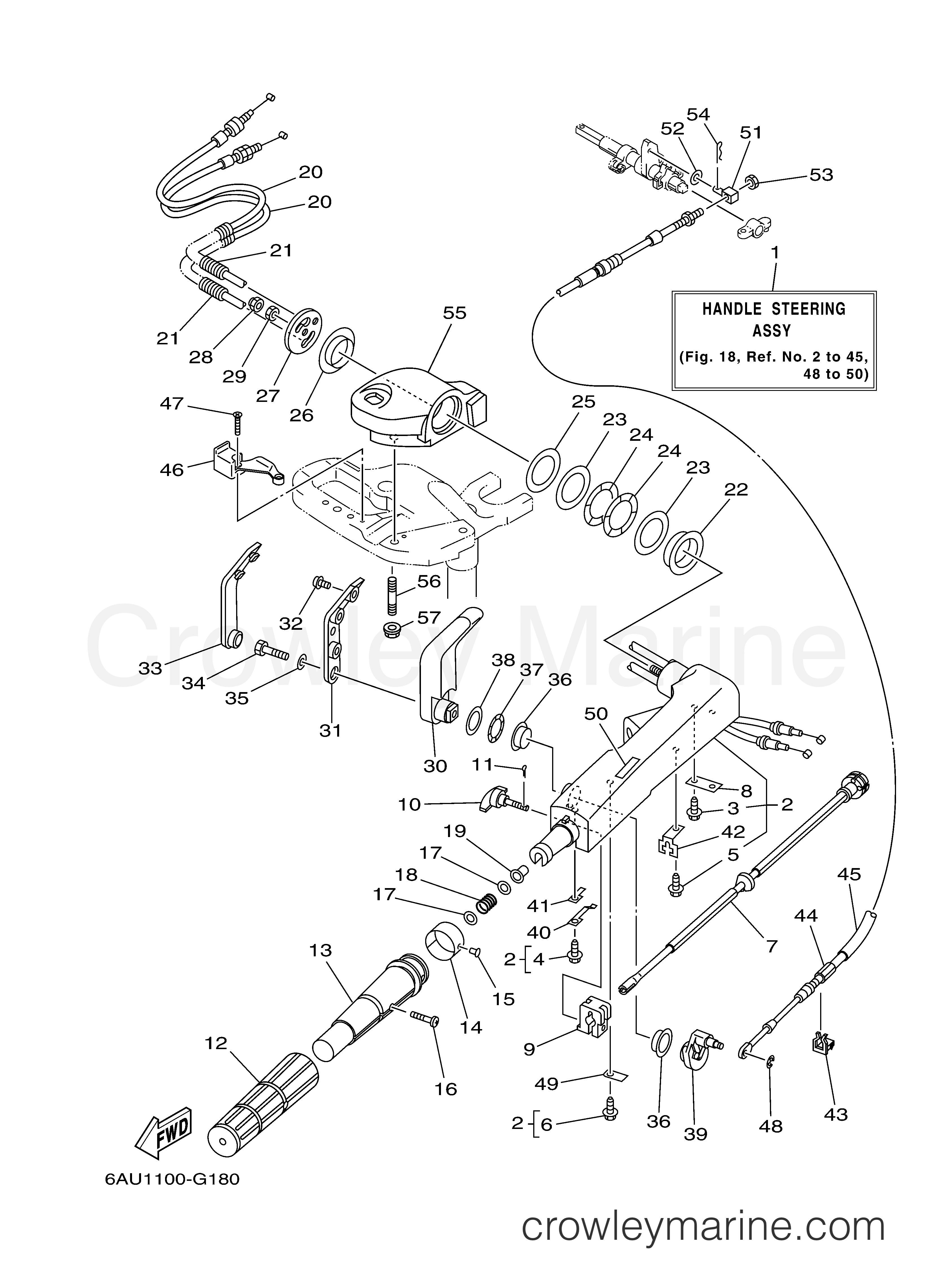 Yamaha Motors F9.9FMSH - STEERING
