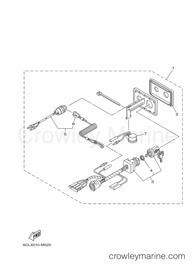 Yamaha Motors FL250DETX (6CH6) [110] - SWITCH & PANEL 1 (SINGLE)